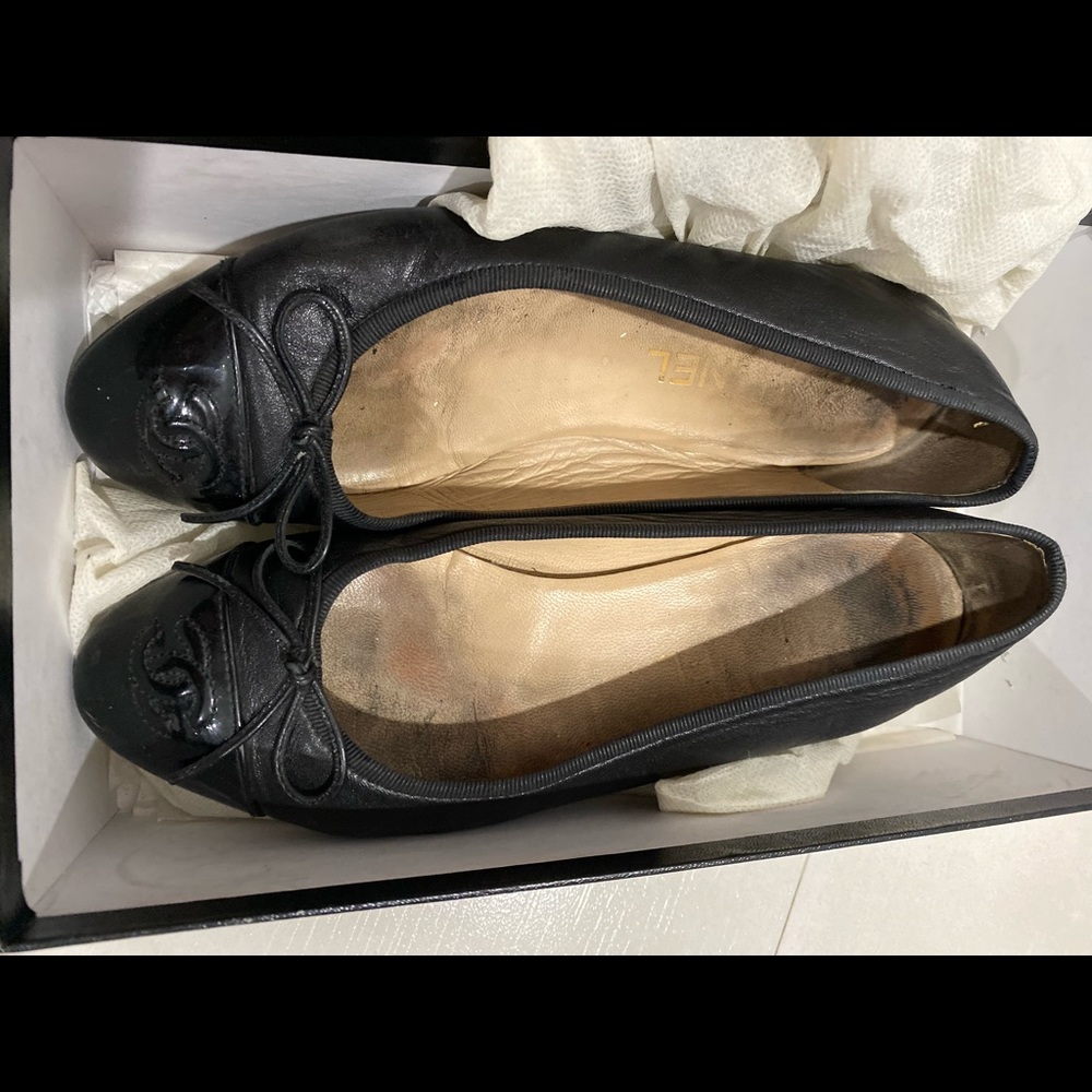 Chanel ballerina flats shoes size 7